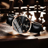 New Elegant Fashion Simplicity Womens Watches Original Quartz Movement Rose Gold Plated Watches for Women