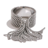 18K Gold Plated Stainless Steel Chain Tassel Adjustable High Quality Charm Stylish Ring