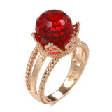 New Unusual 14K Gold Filled Multicolour AAA Zircon Crystal Crown Elegant Rings for Women
