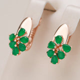 14 Karat Gold Filled Emerald Cut Green AAA Zircon Diamonds High Quality Drop Earrings