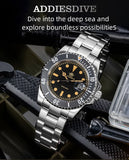 Mineral Glass 200m Water Resistance Luminous Hands/Markers 41mm Men's Quartz Watch