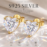 S925 Sterling Silver Radiant Shape 3EX Cut Certified 2.0ct Moissanite Women's Earrings Party Jewelry Gifts With GRA Certificate