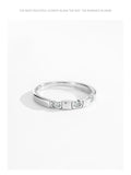 New Design Sterling Silver Trendy Geometric Design AAAA Lab Created Diamond Ring