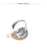 18K Gold Plated Stainless Steel Metal Geometric Adjustable Distinctive Popular Ring