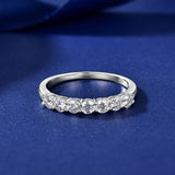 Classic 7-stone  Half Eternity 3mm VVS1 D Colour Moissanite Diamond Stackable Ring