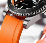Popular Stainless Steel Calendar Display Luminous 200m Diver Silicone Quartz Watch