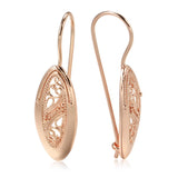 14K Gold Filled Luxury Unique Slim Drop Glossy Personality Fashion Earrings - 585 Rose Gold
