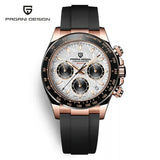 Famous Brand Sky Blue Dial Classics Sapphire Retro Chronograph Stainless Steel Waterproof Men Quartz Watches