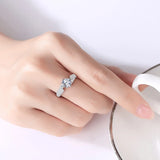 Gorgeous Sparkling 1 Carat D Colour VVS1 Moissanite Diamond 925 Silver Ring  Party Daily Wear Fine Jewellery