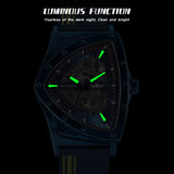 Top Brand Designer Luxury Fashion Triangle Steel Skeleton Mechanical Automatic Movement Sports Wrist watches