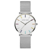 Top Brand Elegant Bohemian Style Women Watches  Simple Stainless Steel Mesh Strap Quartz Fashion Bracelet Watches