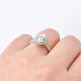 Waterdrop 2CT Pear Cut Moissanite Diamonds Engagement Wedding Rings for Women s925 Sterling Silver Fine Jewellery