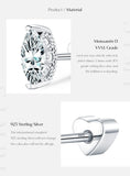 Marquise Cut Moissanite Helix Earrings 925 Sterling Silver Heart Screw Stud Earrings