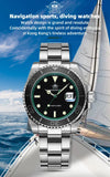 Luxury Stainless Steel Black Dial Green Bezel AD2040 20Bar Waterproof BGW9 Luminous Quartz Mens Wristwatches