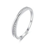 Selection of Stackable Shiny AAAA Lab Created Diamonds Fashion 925 Silver Rings