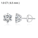 Fabulous 0.5-3CT Moissanite Diamonds Sterling Silver Stud Earrings for Women Men