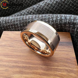 Polished Brushed Flat 10MM 12MM Classic Tungsten Men Women Wedding Ring Comfort Fit