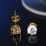 Multicolour 0.1ct-2carat Moissanite Diamonds  D VVS1 925 Silver Stud Earrings