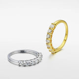 Luxury 0.7CT D Colour Moissanite Diamonds Eternity Rings - GRA Certified Silver Engagement Wedding Fine Jewellery