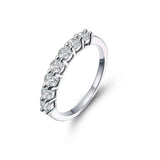 Platinum Plated 3mm 0.7ct D Colour VVS1 Moissanite Diamond Rings 925 Sterling Silver Wedding Engagement Jewellery