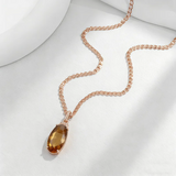 14K Rolled Gold Luxury Big AAA Zircon Brown Blue Greay Green Crystal Luxury Necklace