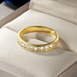 Brilliant 2.0MM D Colour VVS1 Moissanite Diamond Half Eternity Ring Fine Jewellery