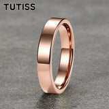Classic Flat Top High Polished 4mm Multicolour Tungsten Carbide Wedding Rings