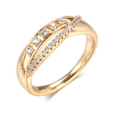 Trendy High Quality AAA Zircon Diamonds 14K Filled Rose Gold Rings For Women - Luxury Party Fine Jewellery