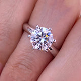 Classic 1/2/3ct VVS1 D Colour Moissanite Diamond Solitaire Rings for Women Silver Engagement Wedding Jewellery