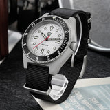 Sweep Seconds Quartz Movement Sapphire Stainless Steel Waterproof Luminous Wristwatch