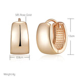 Outstanding Polished 14K Rolled Rose Gold Hoop Earrings For Women - Classic Versatile Daily Wear Fine Jewellery