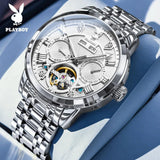Best Selling Luxury Brand Skeleton Automatic Mechanical Fashion High Quality Multifunction WristWatches for Men