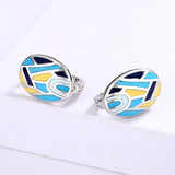 New Classic Irregular Colour Hnadmade Enamel Stamp Fashion Drop Earrings