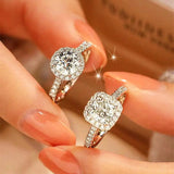 Fabulous 100% Real Moissanite Ring D VVS1 Adjustable Size S925 Sliver GRA Certificate Wedding Rings for Women