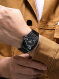 Luxury Classic Brand Multicolour Triangle Quartz Wristwatches -  Dial wth Roman Numerals Business Mens Wristwathes