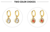 New 316L Stainless Steel Water Drop Luxury Zircon Crystals Earrings For Women Girl Trend Ear Buckle Jewellery - The Jewellery Supermarket