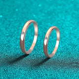 Wonderful Moissanite Diamond Rings for Women Men 925 Silver With Champagne Gold Plated Couple Rings Fine Jewellery
