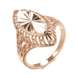 14K Rolled Gold Personality Embossed Hollow Textured New Gothic Unusual Rings for Women
