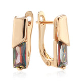Awesome 14K Filled Gold Multicolur AAA Zircon Crystals Drop Fine Earrings
