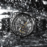 New Famous Brand Mechanical Watch - Men 30M Waterproof Luminous Steel Automatic Skeleton Dial Watch - The Jewellery Supermarket