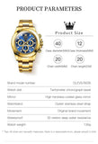 New Luxury Luminous Waterproof  Automatic Original Mechanical Watches For Men with Week Calendar - Ideal Gifts