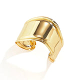 New Vintage Fashion Gold Silver Colour Metal Wide Punk Hip Hop Simple Cuff Bangles For Women and Men Jewellery - The Jewellery Supermarket