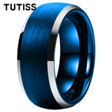 Domed Brushed Finish Large 10mm Classic Tungsten Carbide Men Women Wedding Rings