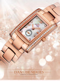 Luxury Brand Stainless Steel Strap Watches for Women -  Fashion Simple Square Quartz Watches, Ideal Gifts
