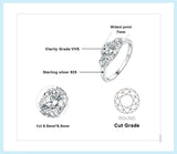 3 Stone D Colour 1.4ct Moissanite Diamonds Sterling Silver Wedding Engagement Rings for Women 18KGP Fine Jewellery