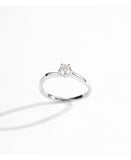 Awesome 4.5mm Round Sterling Silver VVS1 D Colour Moissanite Solitaire Ring