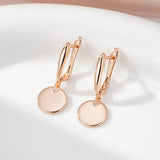 14 Karat Filled Gold Disc AAA Zircon Diamonds Easy Matching Trendy Dangle Earrings
