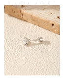 925 Sterling Silver Classic Round D Colour VVS1 Moissanite Helix Stud Earrings