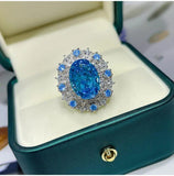 Dazzling Ocean Blue or Lovely Yellow Treasure High Quality AAAAA High Carbon Diamond Women's Rings - Fine Jewellery - The Jewellery Supermarket