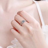 Marvelous 0.5ct 1ct 2ct Moissanite Diamond Solitaire Engagement Rings - Sterling Silver Jewellery with Certificate